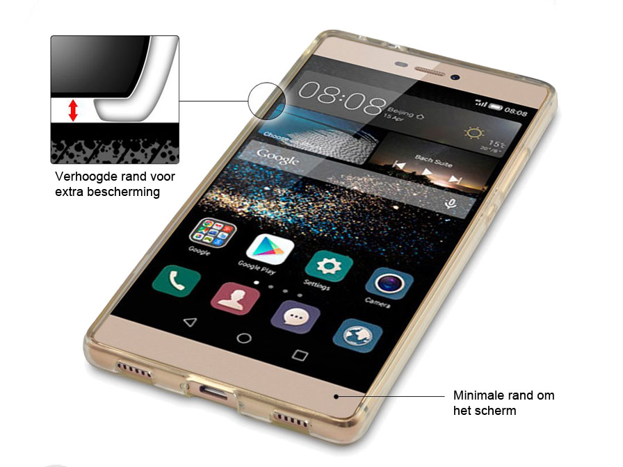 TPU Crystal Case Huawei Ascend P8 - Doorzichtig hoesje