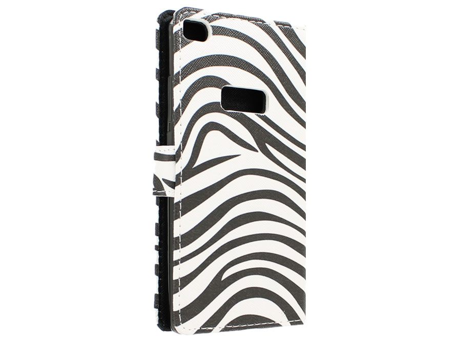 Zebra Book Case Hoesje voor Huawei Ascend P8