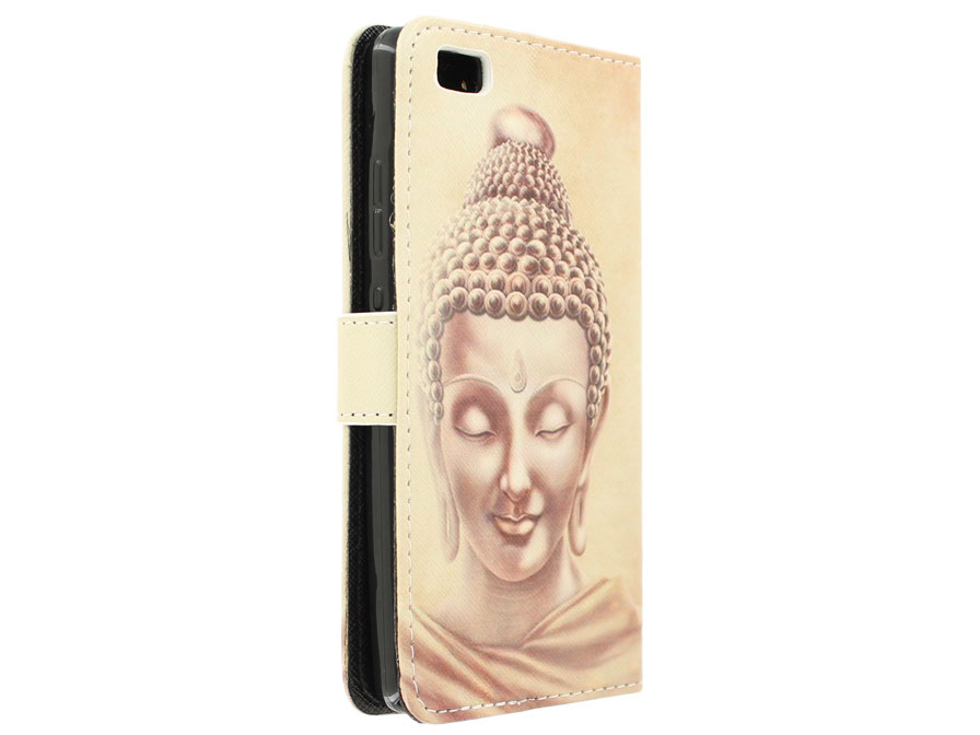 Boeddha Book Case - Huawei Ascend P8 Lite hoesje