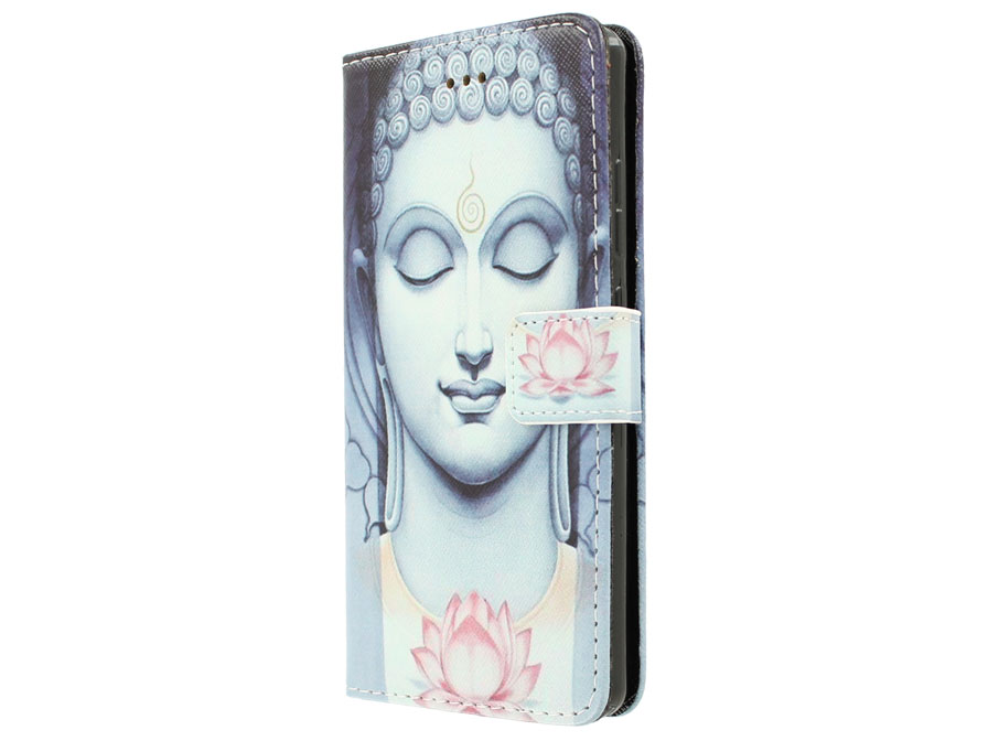 Boeddha Lily Book Case - Huawei Ascend P8 Lite hoesje
