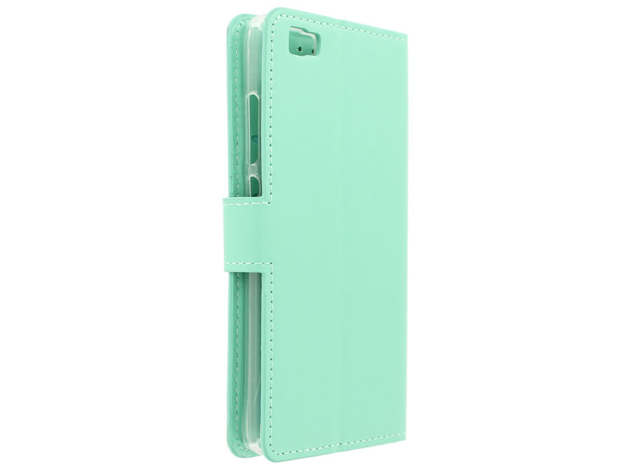 Mintgroene Book Case - Huawei P8 Lite hoesje