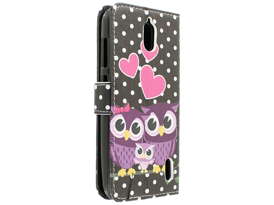 Owl Love Book Case Hoesje voor Huawei Ascend Y625