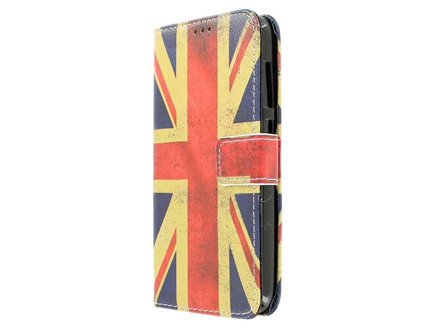 Vintage GB Flag Book Case Hoesje voor Huawei Ascend Y625