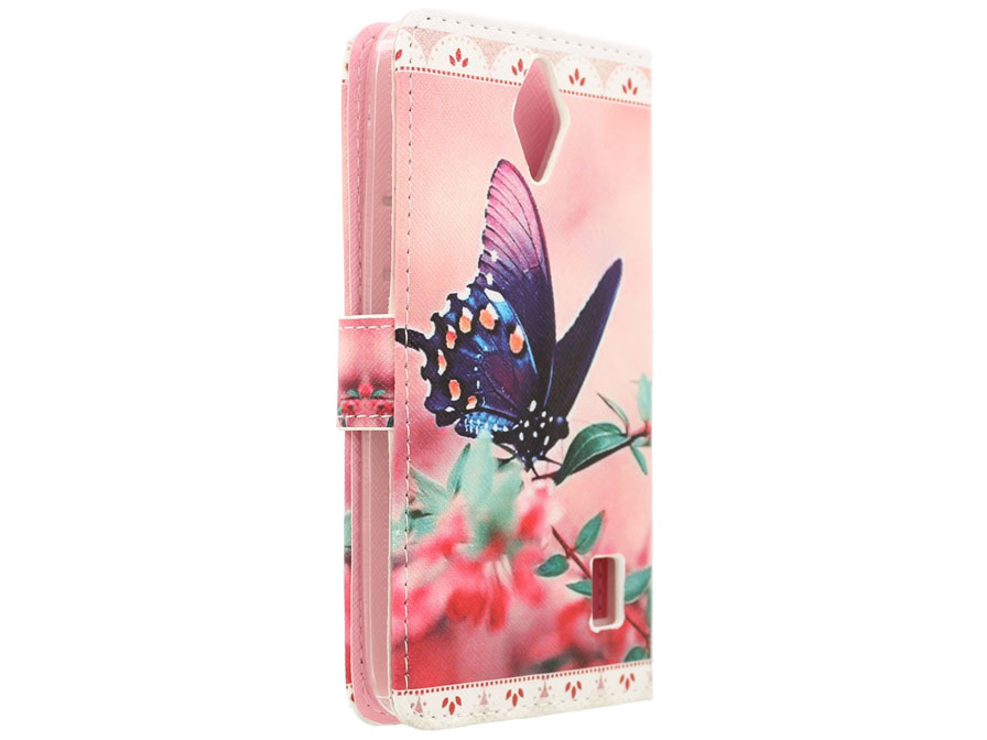 Huawei Ascend Y635 Hoesje - Butterfly Book Case