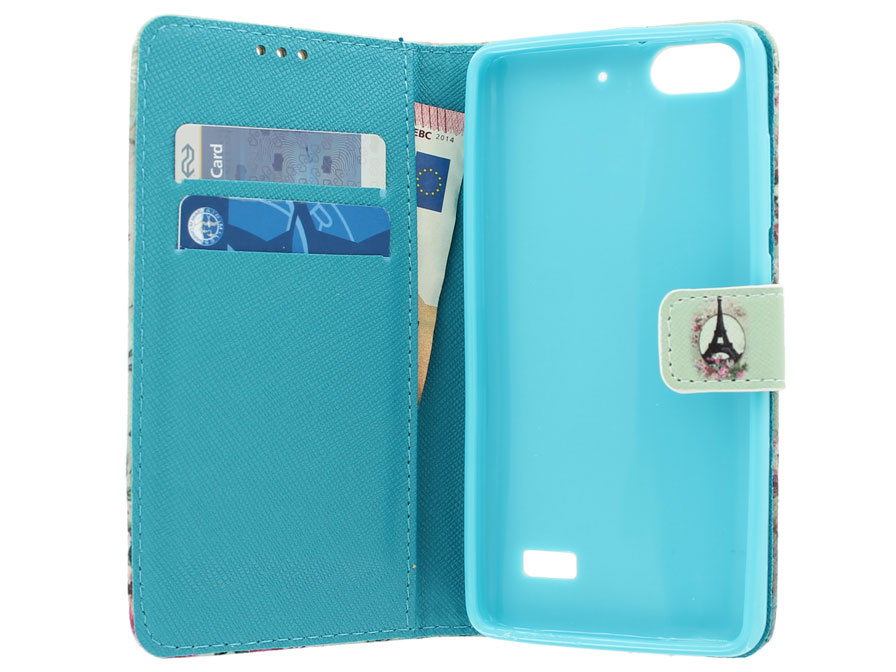 Retro Paris Book Case - Huawei G Play Mini hoesje