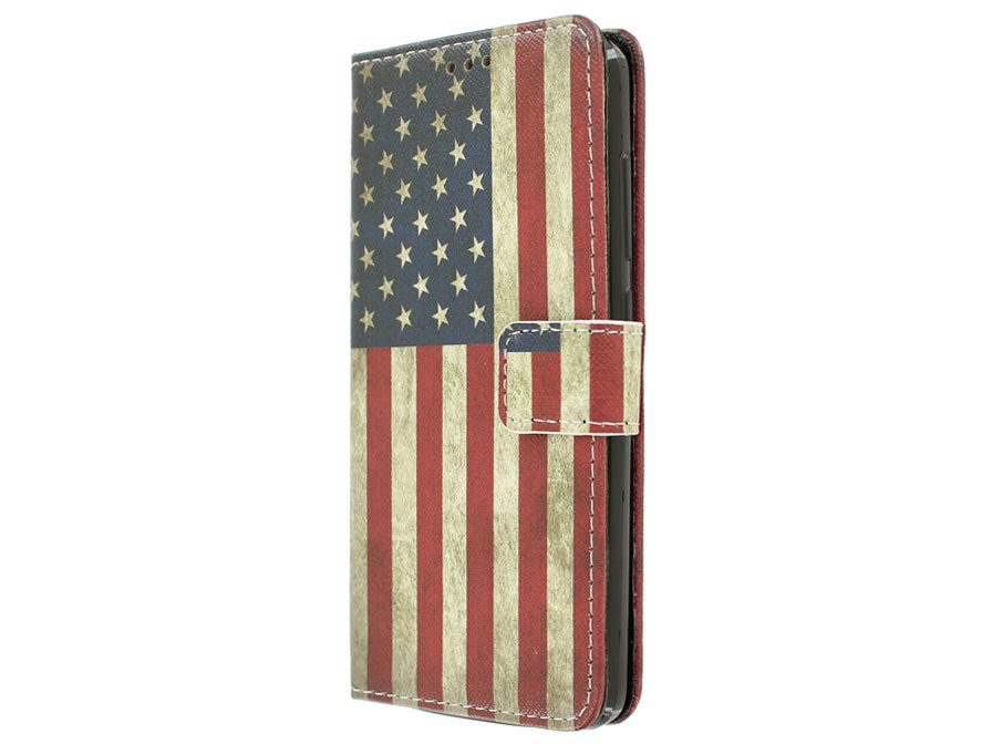Vintage USA Flag Book Case - Huawei G Play Mini hoesje