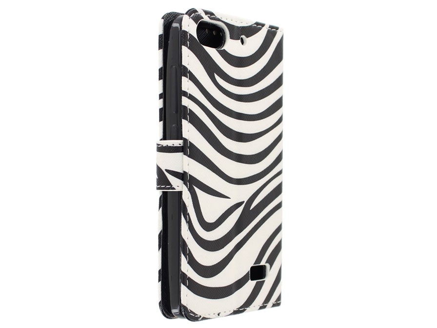Zebra Book Case - Huawei G Play Mini hoesje