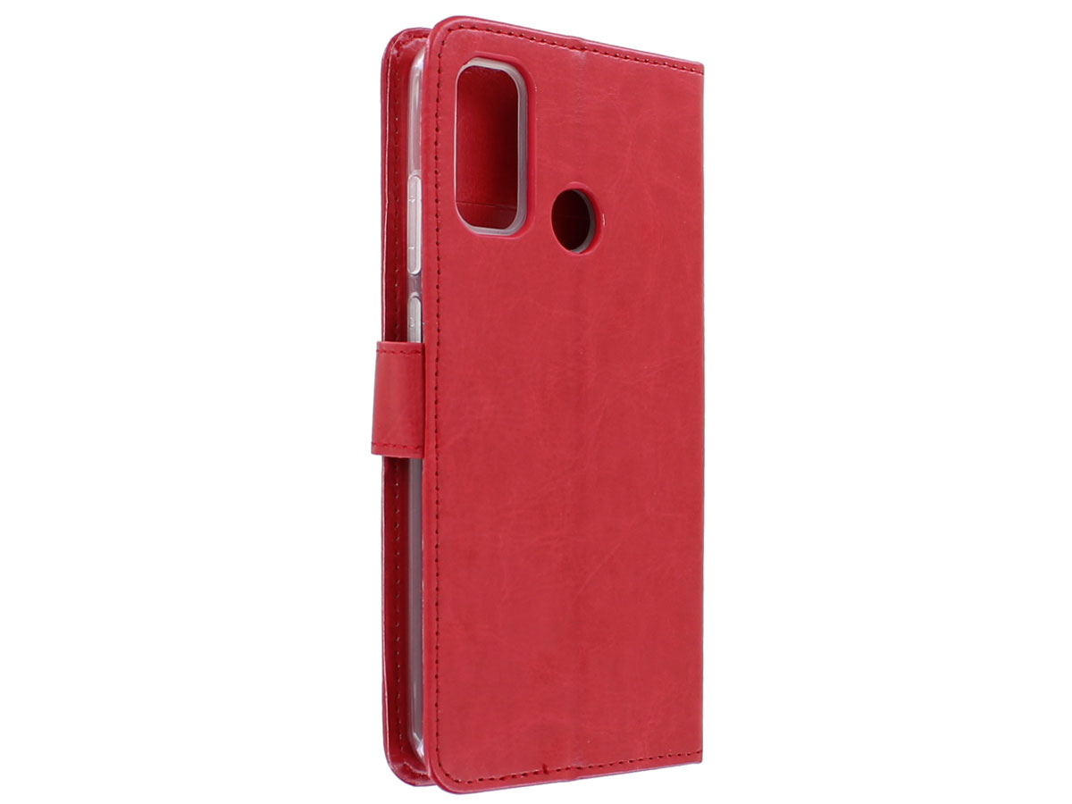 Bookcase Mapje Rood - Huawei P Smart 2020 hoesje