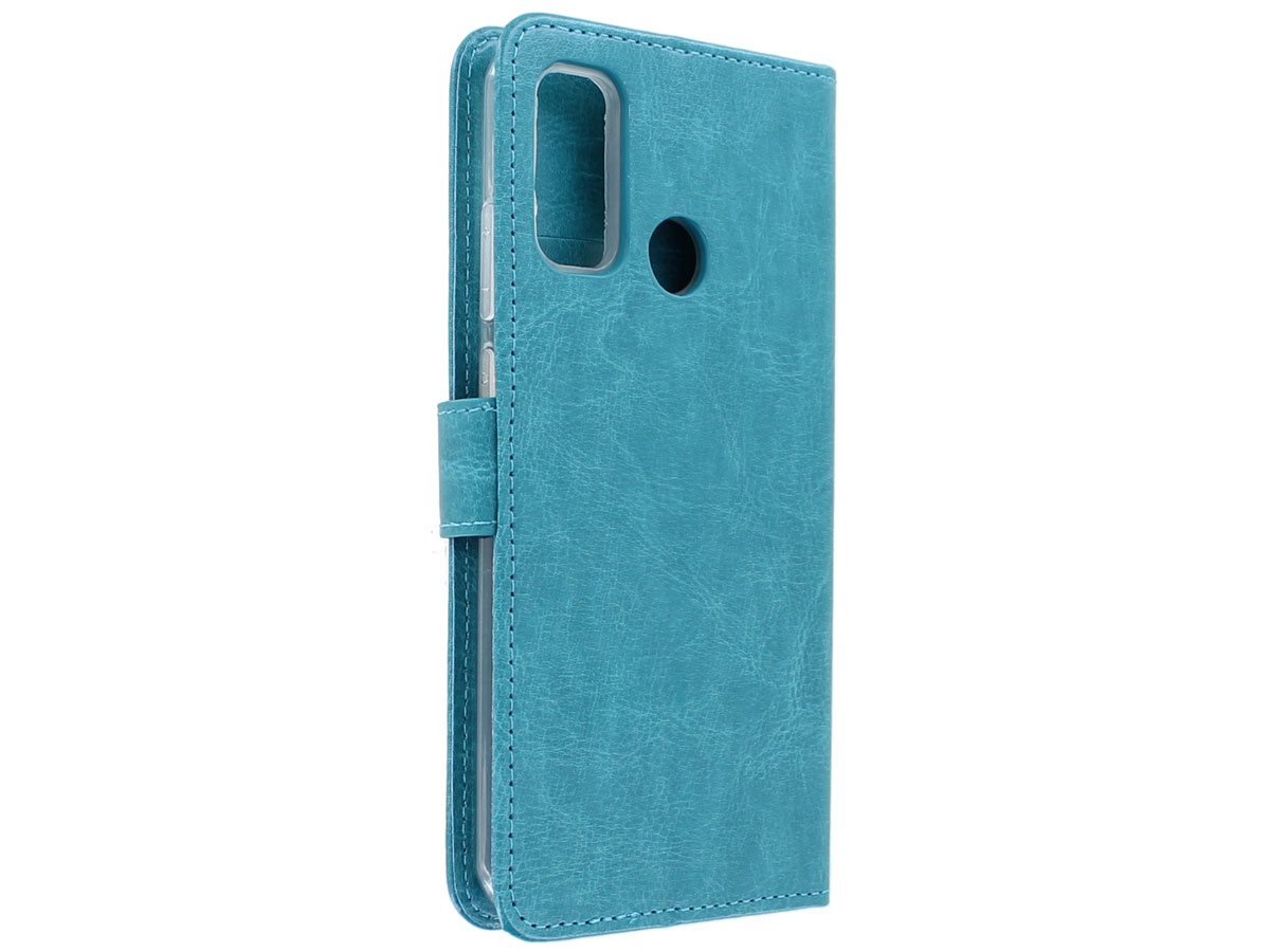 Bookcase Mapje Turquoise - Huawei P Smart 2020 hoesje