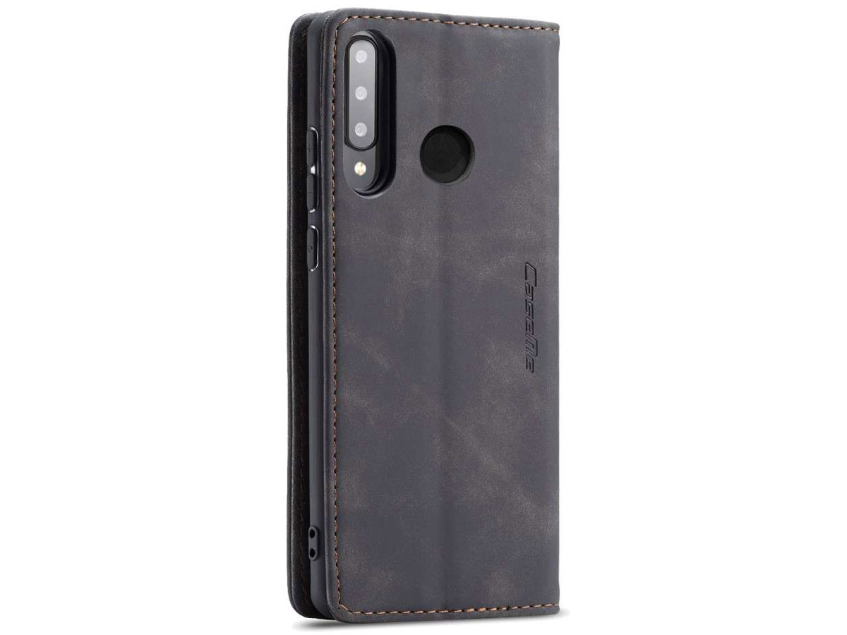 CaseMe Vintage BookCase Zwart - Huawei P30 Lite (New Edition) hoesje