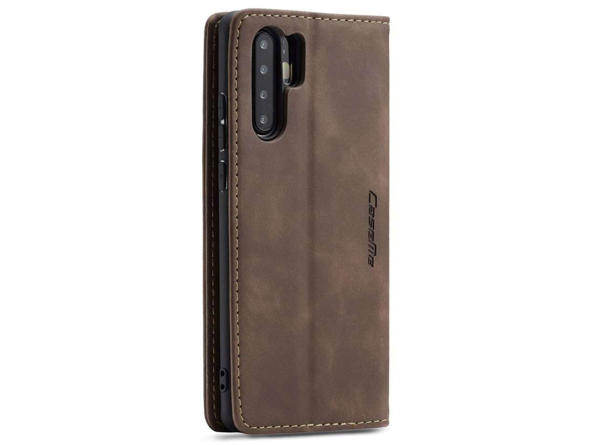 CaseMe Vintage BookCase Bruin - Huawei P30 Pro (New Edition) hoesje