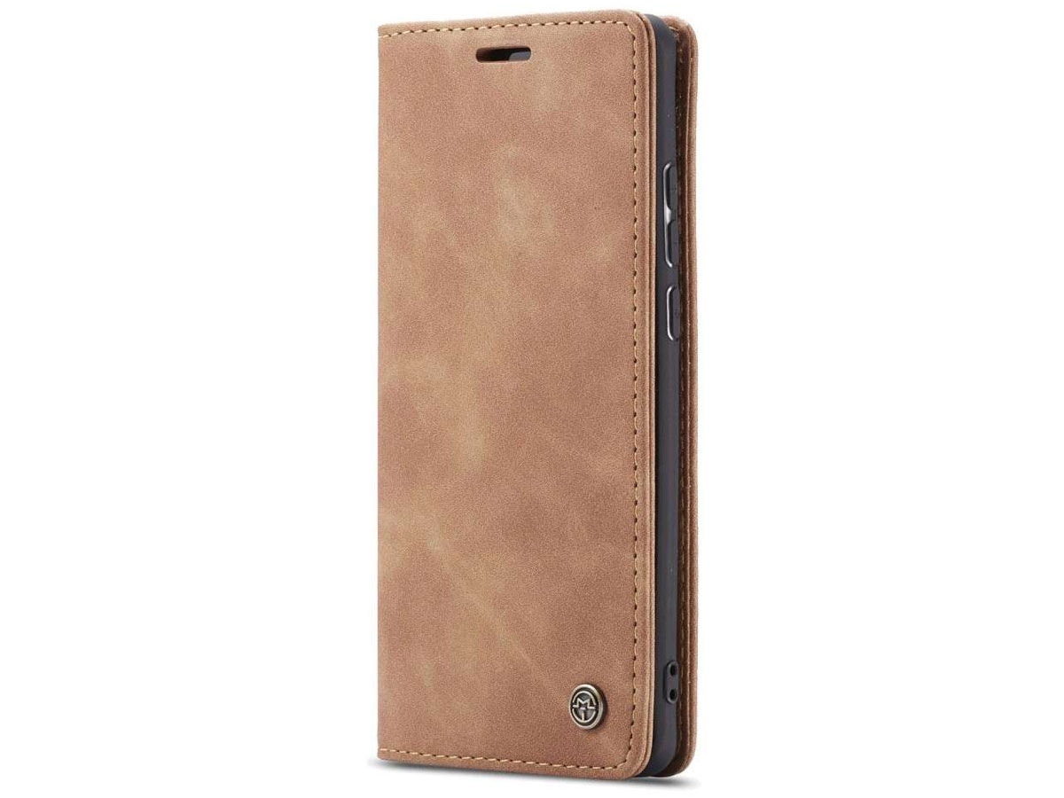 CaseMe Vintage BookCase Tan - Huawei P30 Pro (New Edition) hoesje