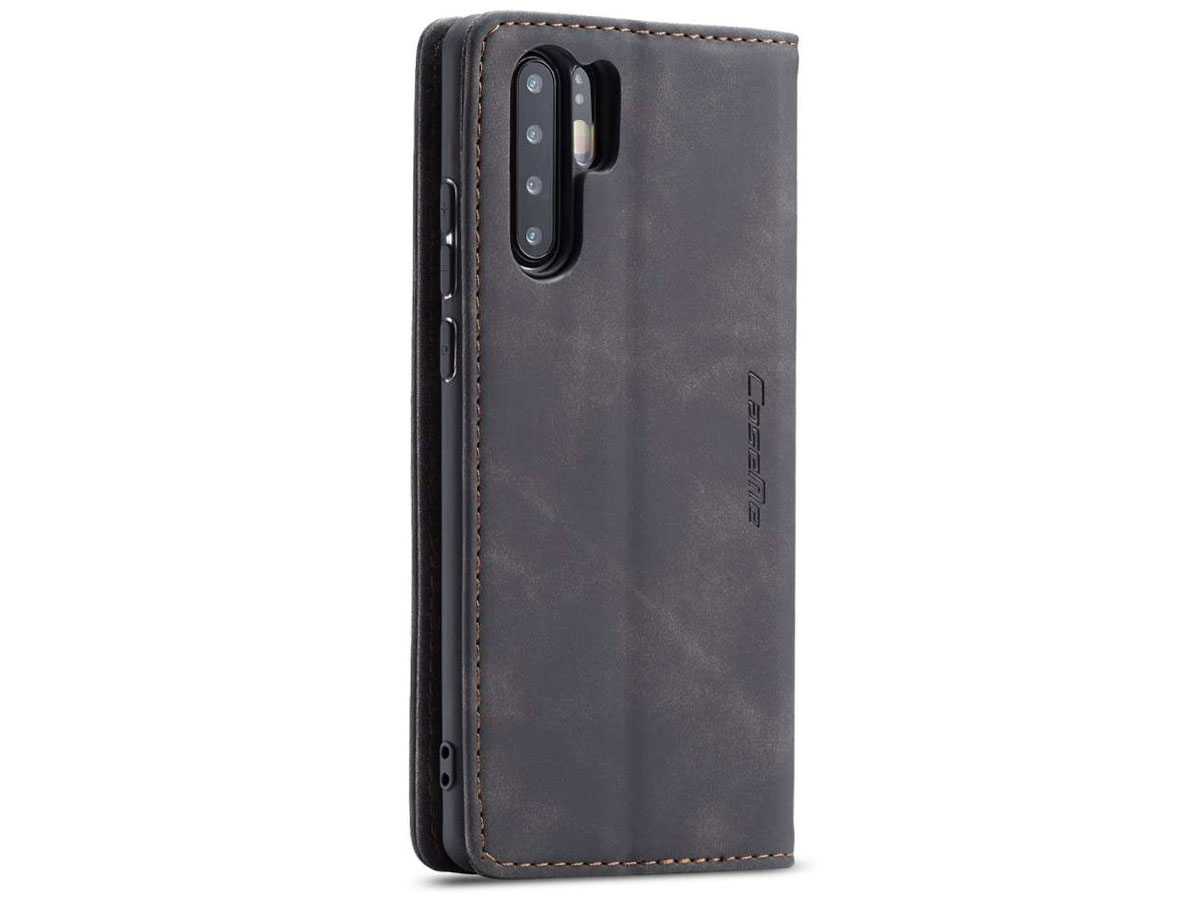 CaseMe Vintage BookCase Zwart - Huawei P30 Pro (New Edition) hoesje