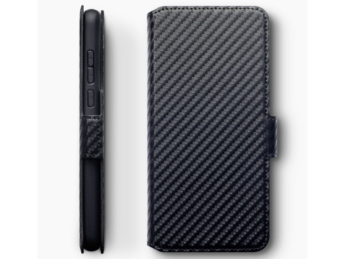 CaseBoutique Slim Book Case Carbon - Huawei P40 hoesje