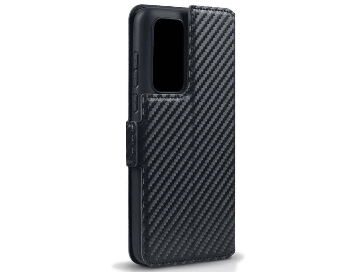 CaseBoutique Slim Book Case Carbon - Huawei P40 hoesje