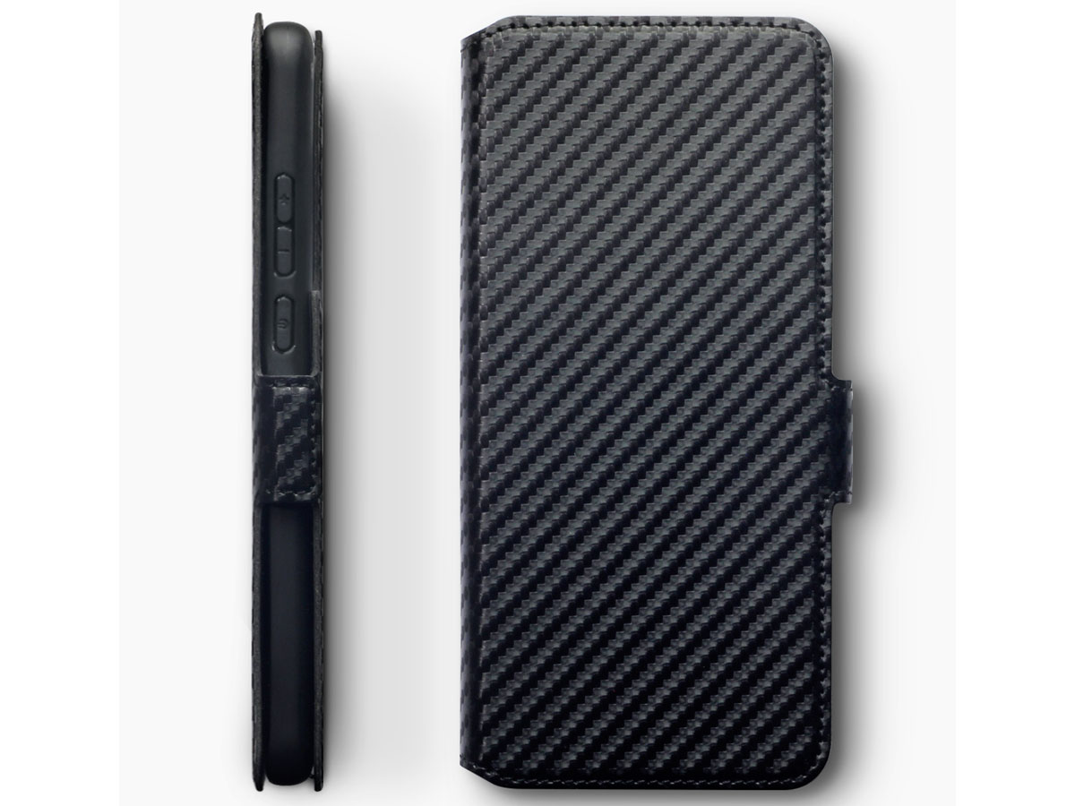 CaseBoutique Slim Book Case Carbon - Huawei P40 Pro hoesje