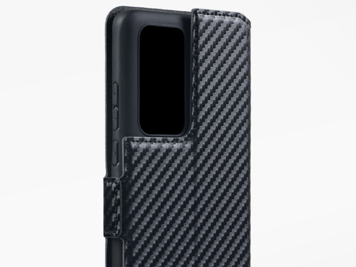 CaseBoutique Slim Book Case Carbon - Huawei P40 Pro hoesje