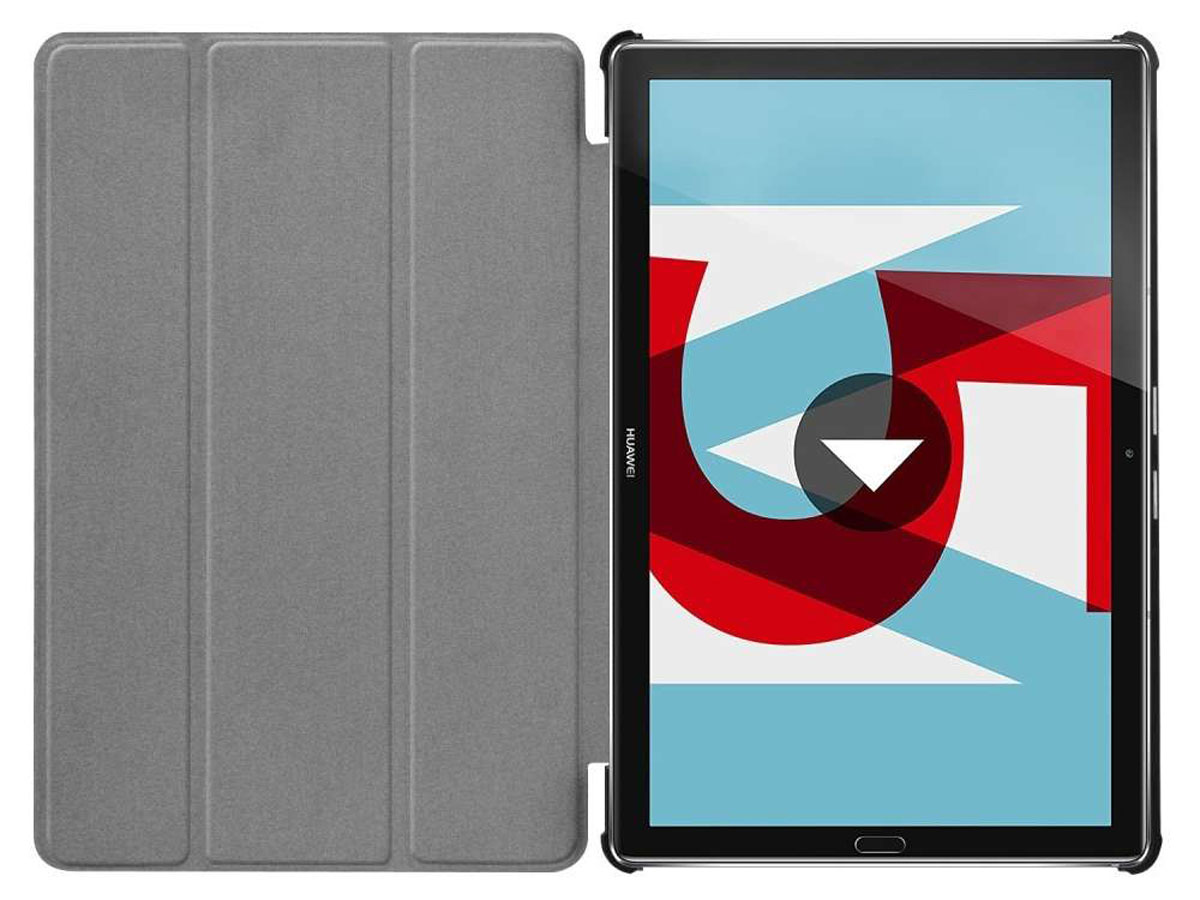 Smart Tri-Fold Bookcase Blauw - Huawei Mediapad M5 10.8 Hoesje