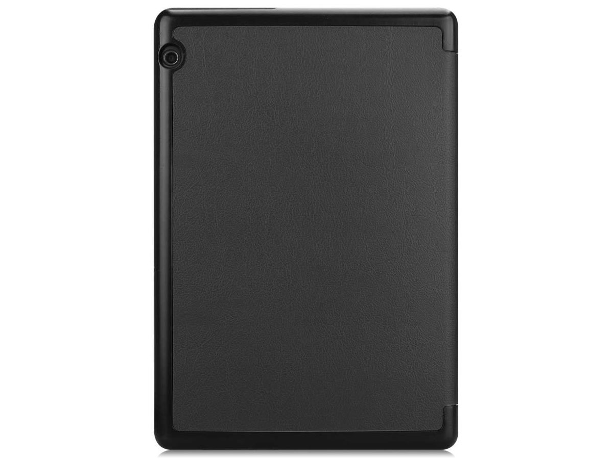 Smart Tri-Fold Bookcase Zwart - Huawei Mediapad T5 10.1 Hoesje