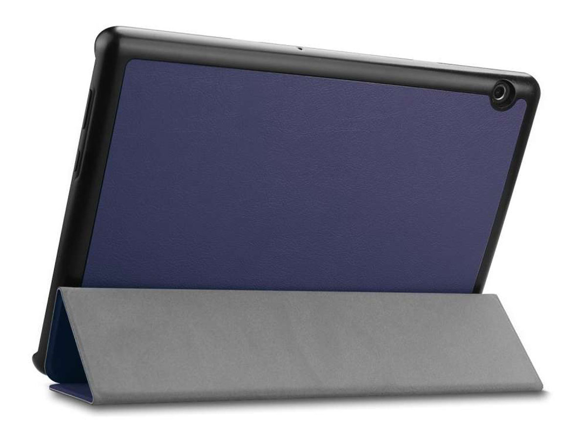 Smart Tri-Fold Bookcase Blauw - Huawei Mediapad T5 10.1 Hoesje