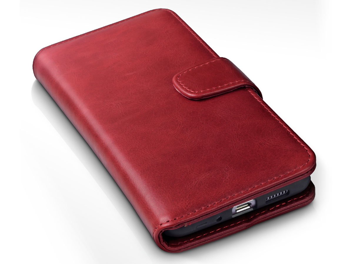CaseBoutique Bookcase Rood Leer - Huawei P10 Lite hoesje