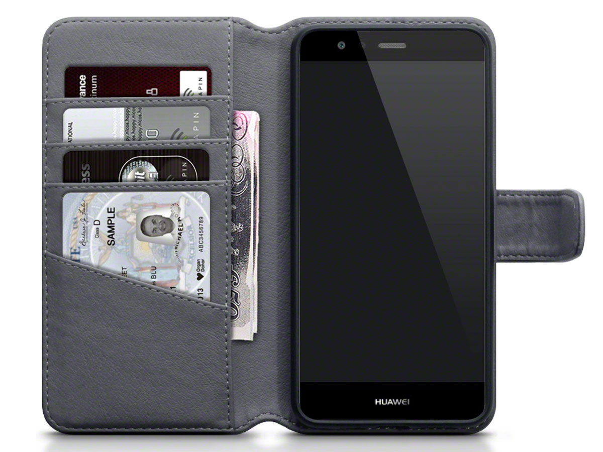 CaseBoutique Bookcase Grijs Leer - Huawei P10 Lite hoesje