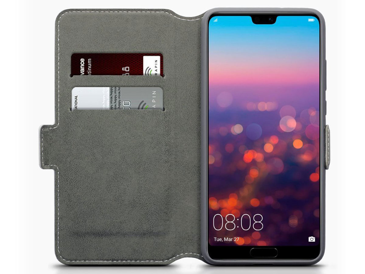 CaseBoutique UltraSlim Wallet Grijs - Huawei P20 hoesje
