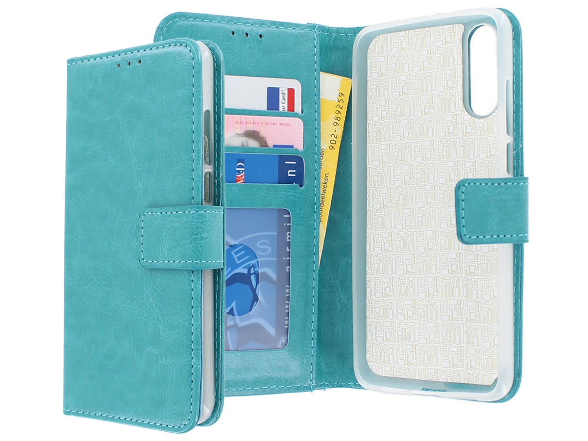 Bookcase Wallet Turquoise - Huawei P20 hoesje