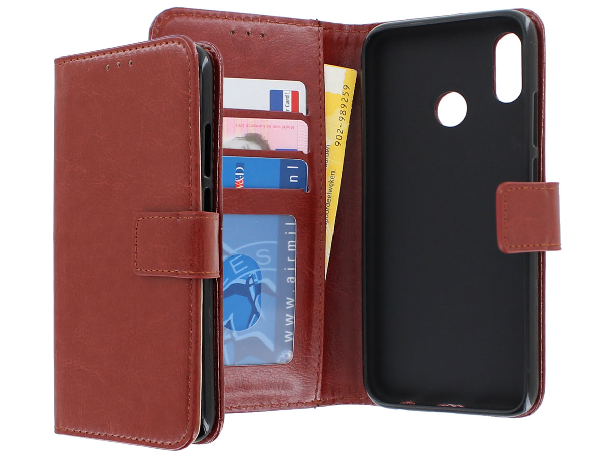 Bookcase Wallet Bruin - Huawei P20 Lite hoesje