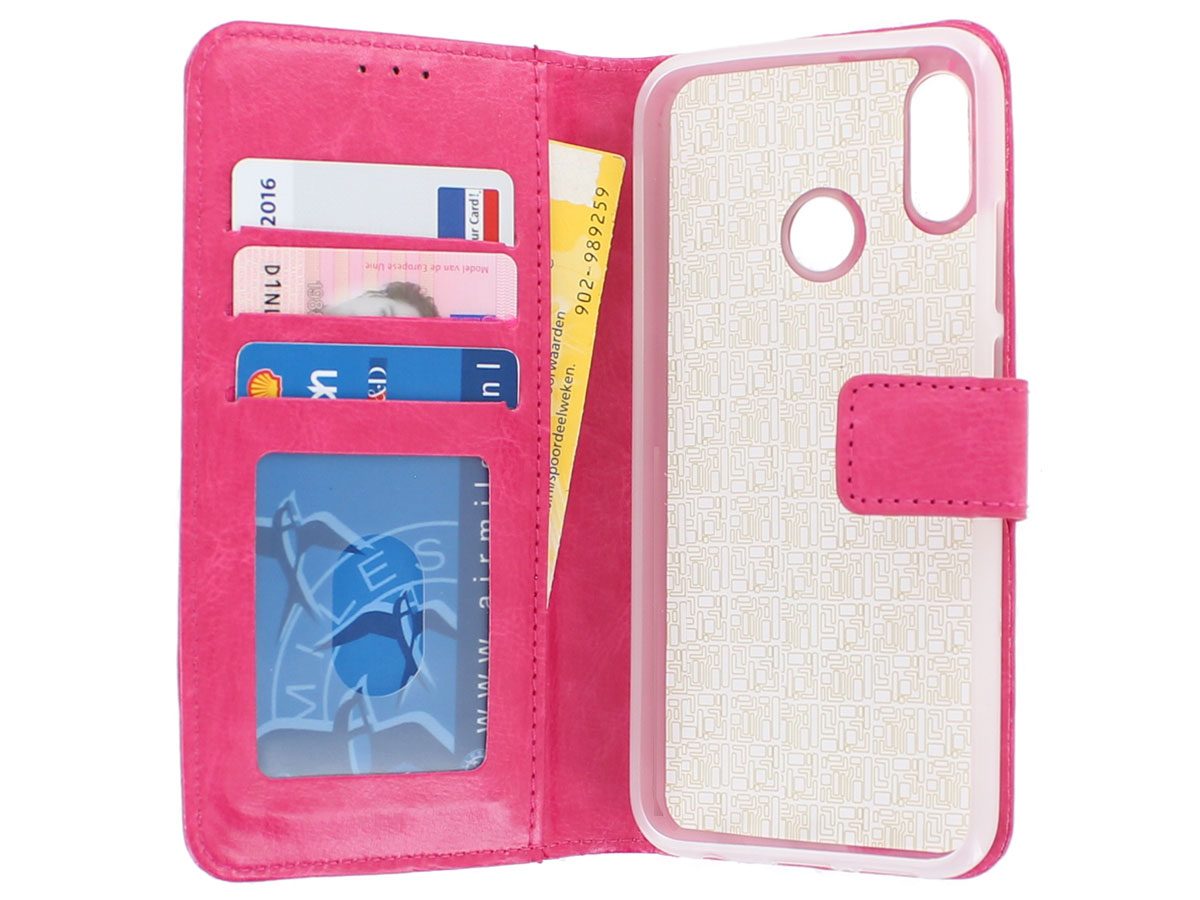 Bookcase Wallet Roze - Huawei P20 Lite hoesje