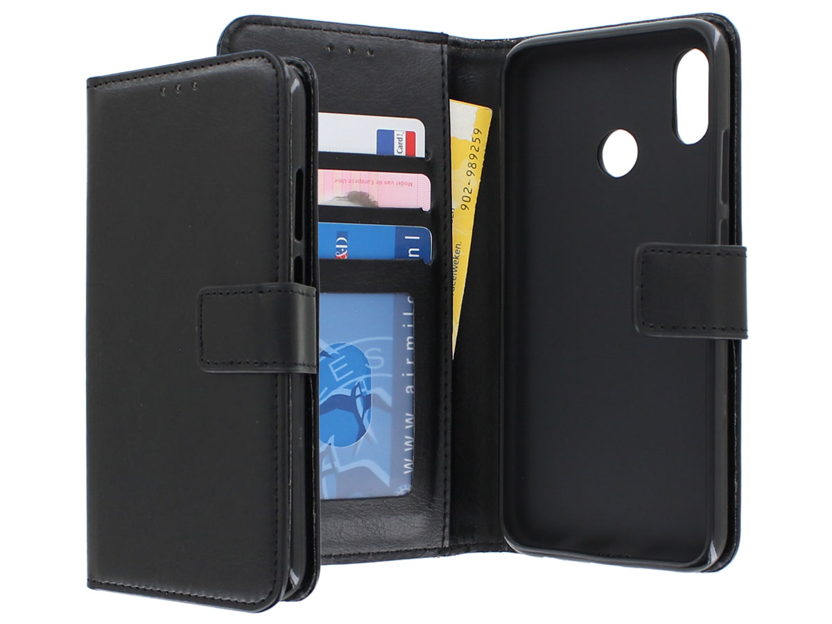 Bookcase Wallet Zwart - Huawei P20 Lite hoesje