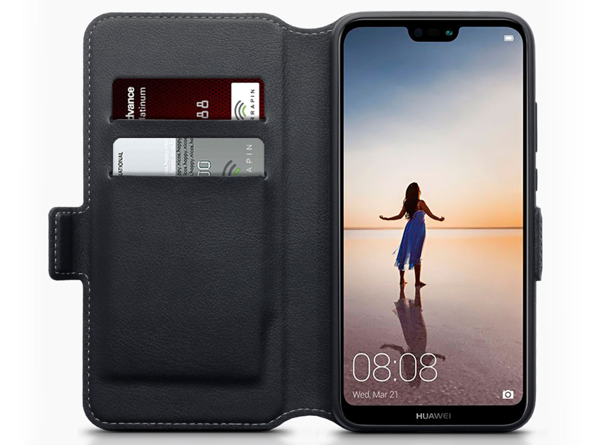 CaseBoutique Slim Wallet Leer - Huawei P20 Lite hoesje