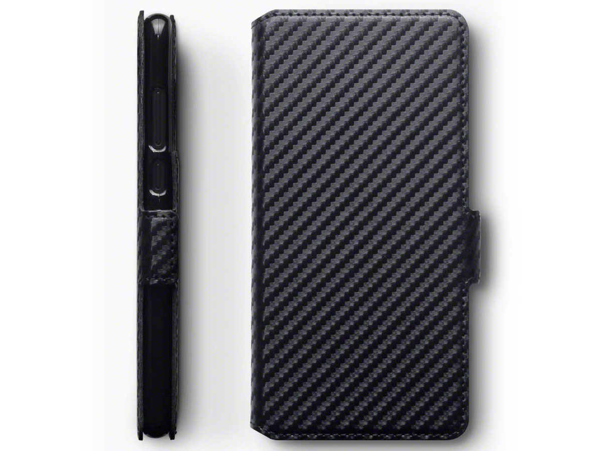 CaseBoutique Slim Bookcase Carbon - Huawei P30 hoesje
