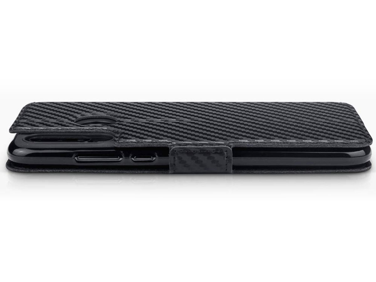 CaseBoutique Slim Book Case Carbon - Huawei P30 Lite hoesje