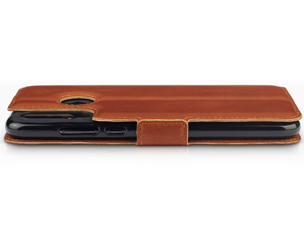 CaseBoutique Slim Book Case Cognac Leer - Huawei P30 Lite hoesje