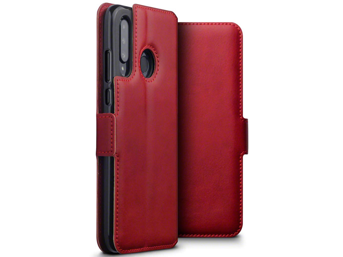 CaseBoutique Slim Book Case Rood Leer - Huawei P30 Lite hoesje