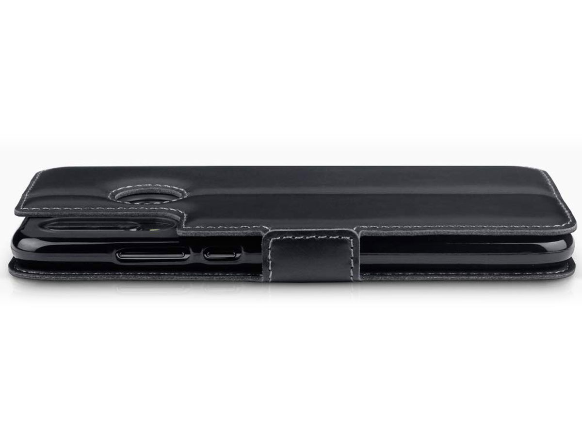 CaseBoutique Slim Book Case Zwart Leer - Huawei P30 Lite hoesje