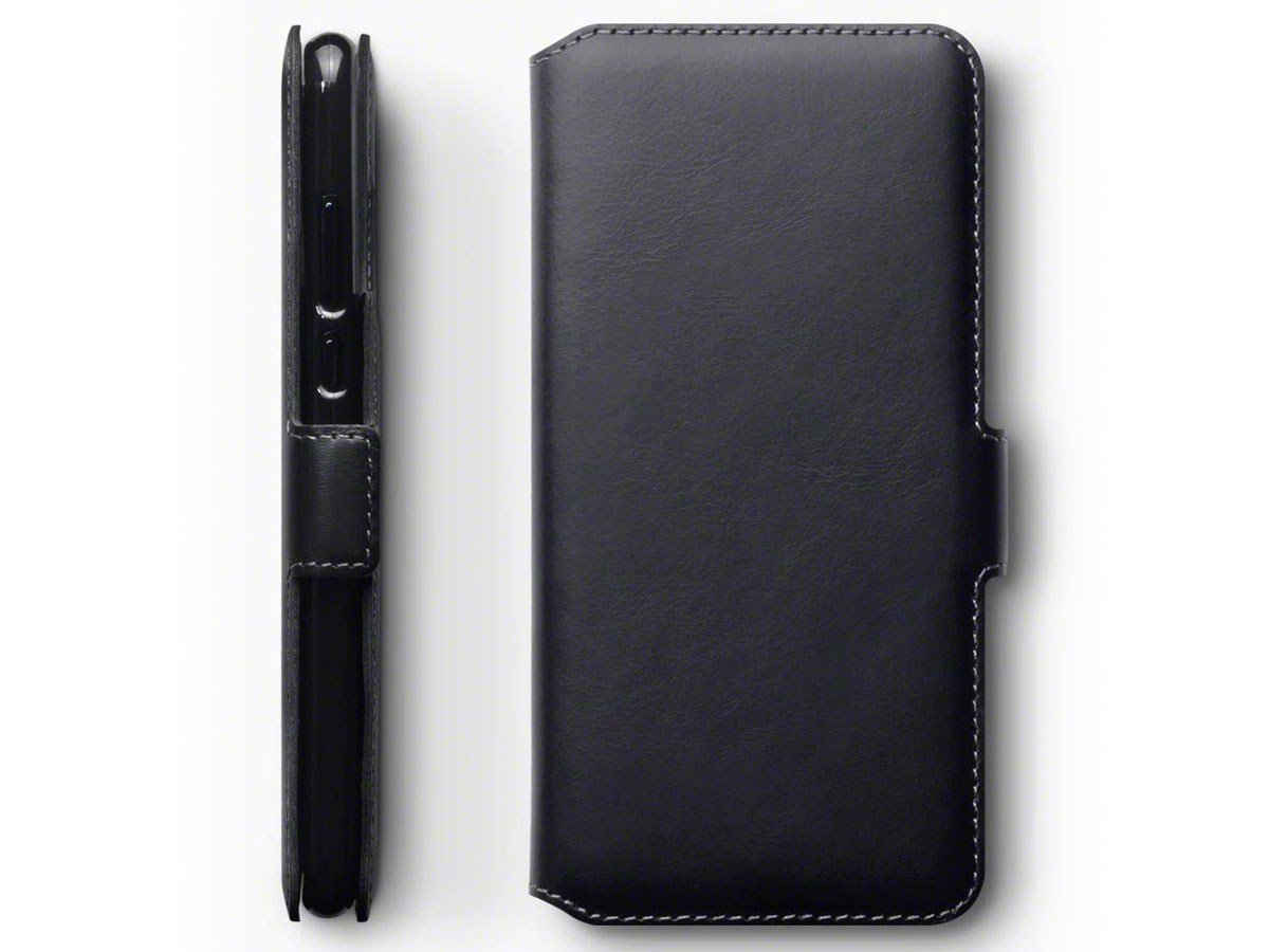 CaseBoutique Slim Book Case Zwart Leer - Huawei P30 Lite hoesje
