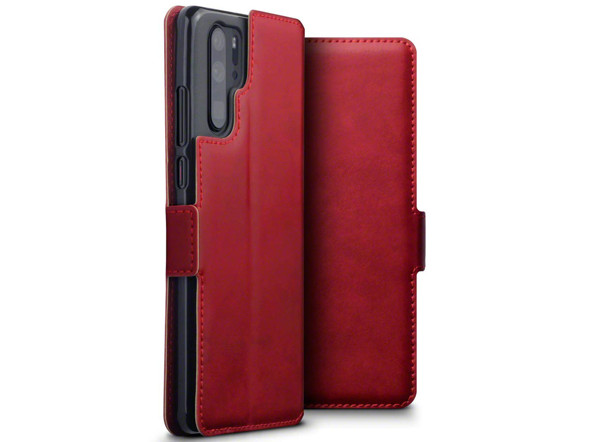 CaseBoutique Leather Case Rood Leer - Huawei P30 Pro hoesje