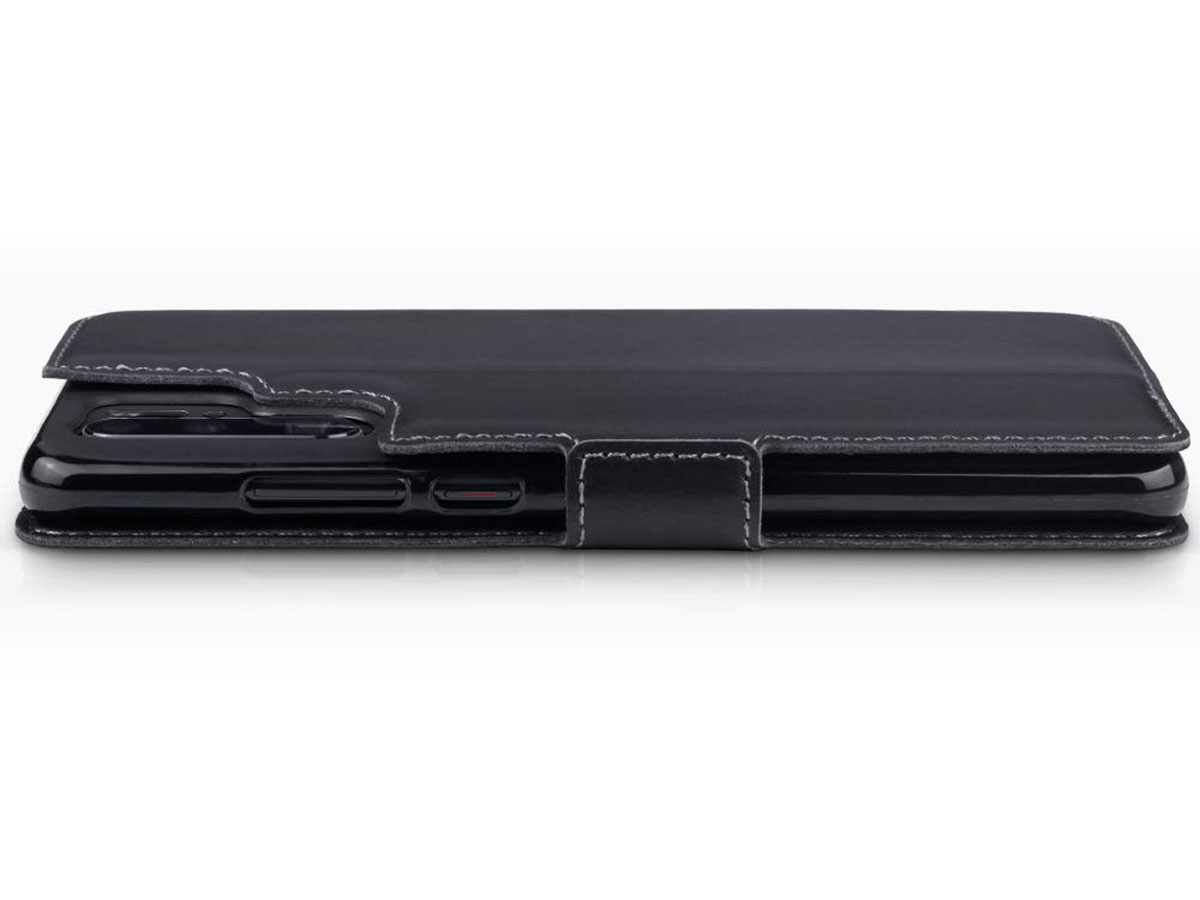 CaseBoutique Leather Case Zwart Leer - Huawei P30 Pro hoesje