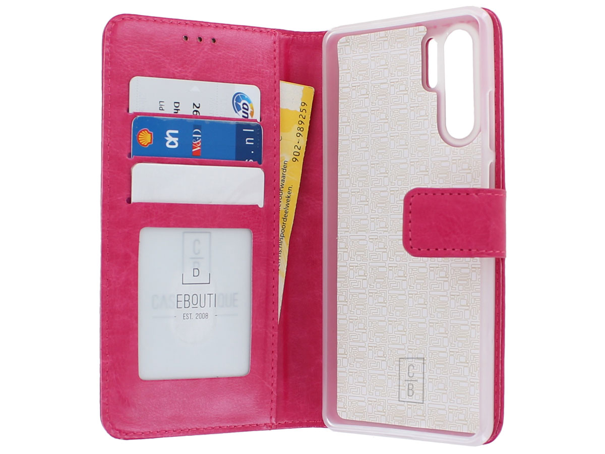 Bookcase Mapje Roze - Huawei P30 Pro hoesje