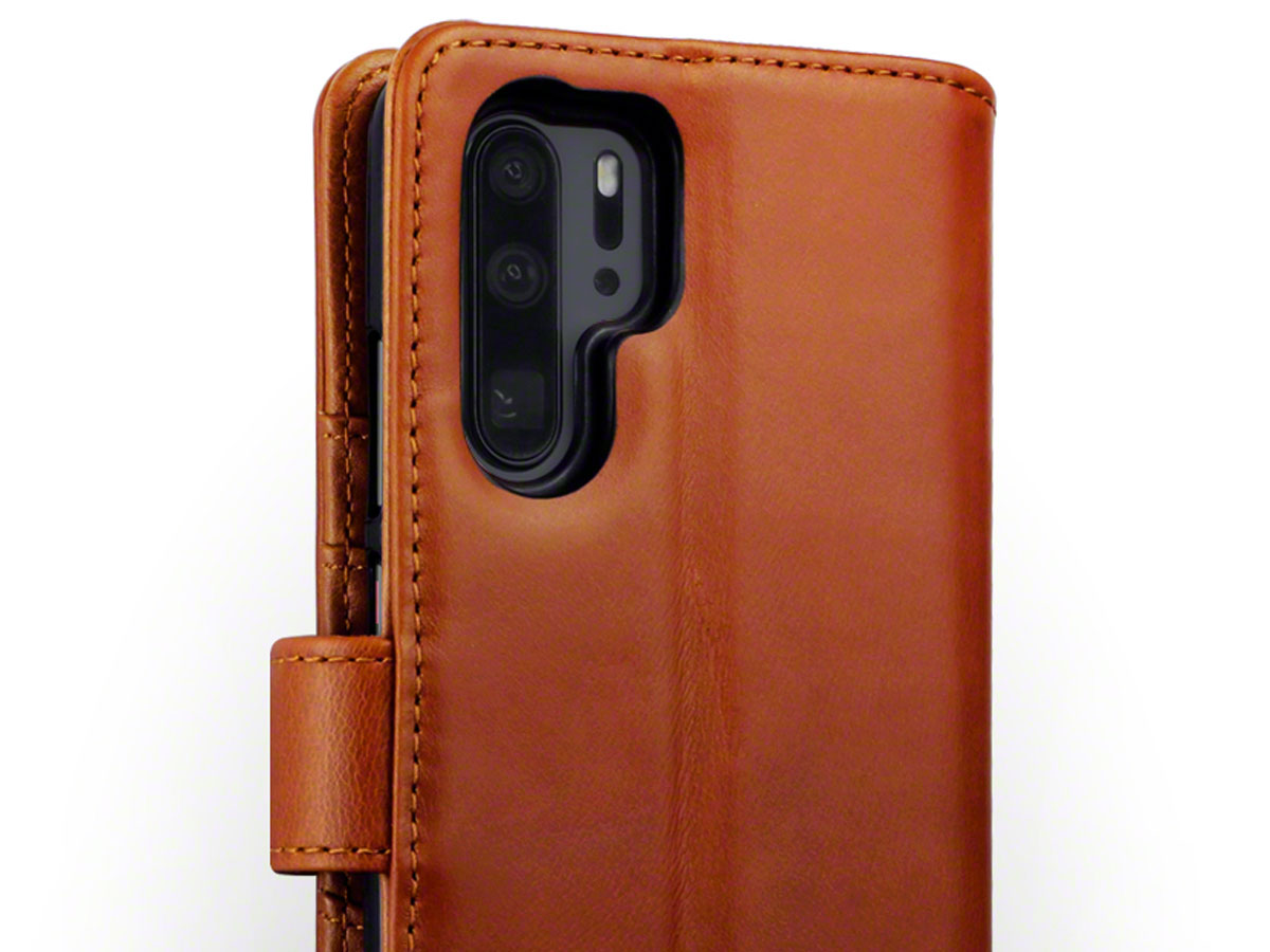 CaseBoutique Leather Wallet Cognac Leer - Huawei P30 Pro hoesje