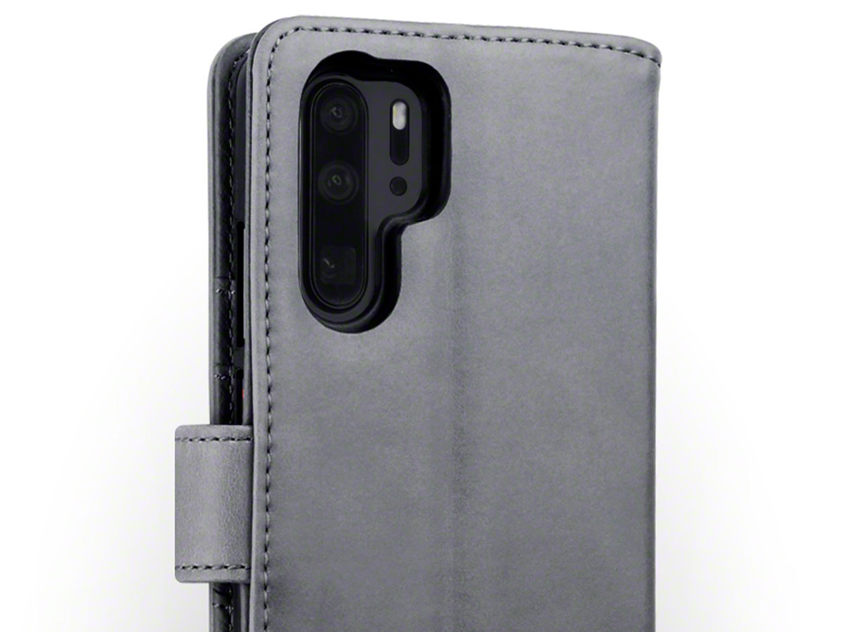 CaseBoutique Leather Wallet Grijs Leer - Huawei P30 Pro hoesje