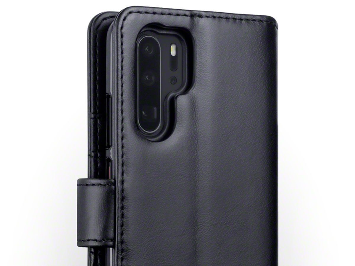 CaseBoutique Leather Wallet Zwart Leer - Huawei P30 Pro hoesje