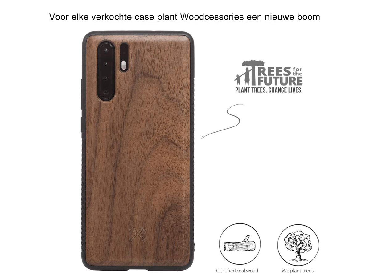 Woodcessories EcoBump Walnut - Huawei P30 Pro hoesje