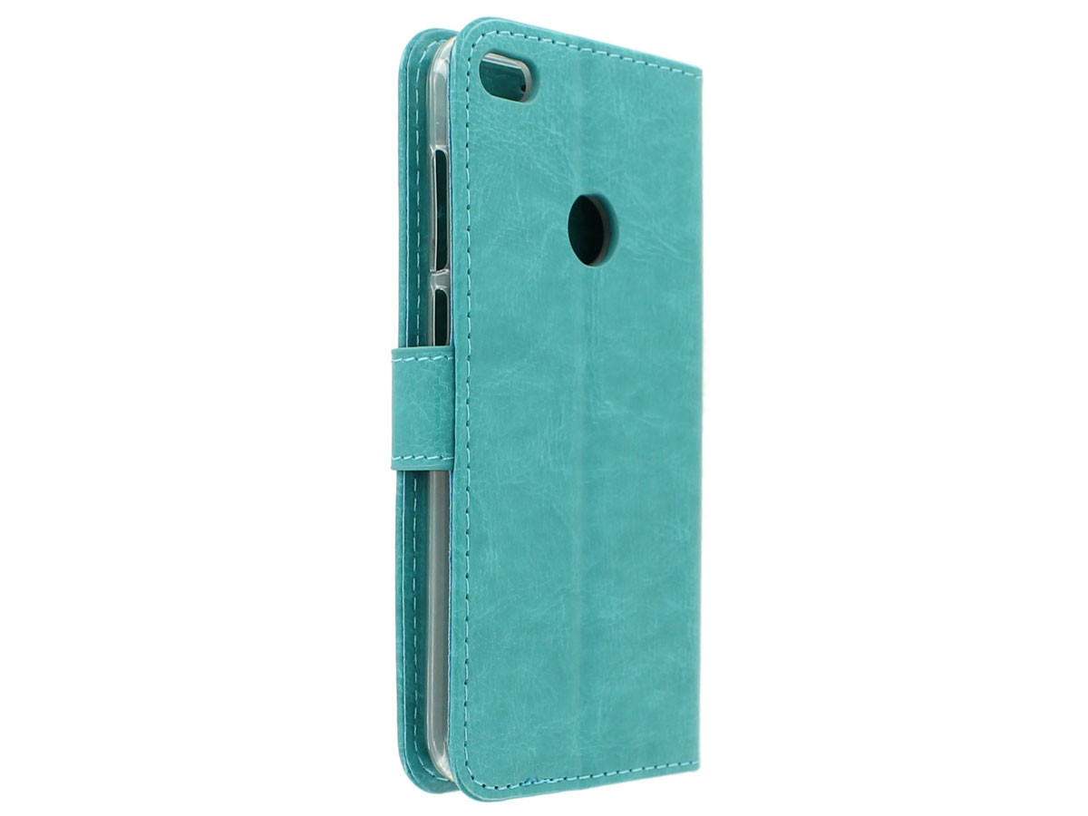 Wallet Bookcase Turquoise - Huawei P8 Lite 2017 hoesje