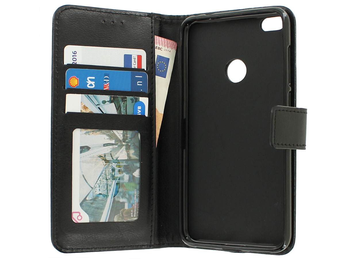 Wallet Bookcase Zwart - Huawei P8 Lite 2017 hoesje