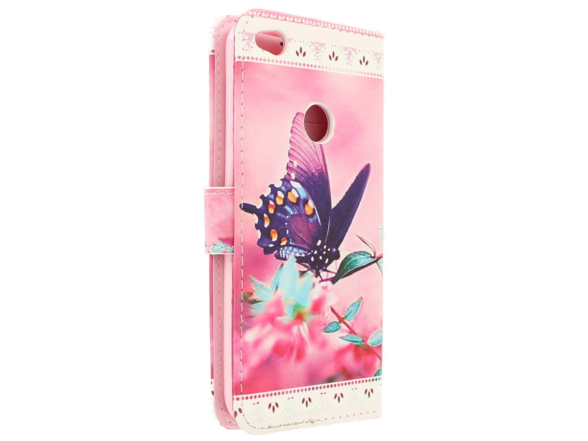 Butterfly Bookcase - Huawei P8 Lite 2017 hoesje