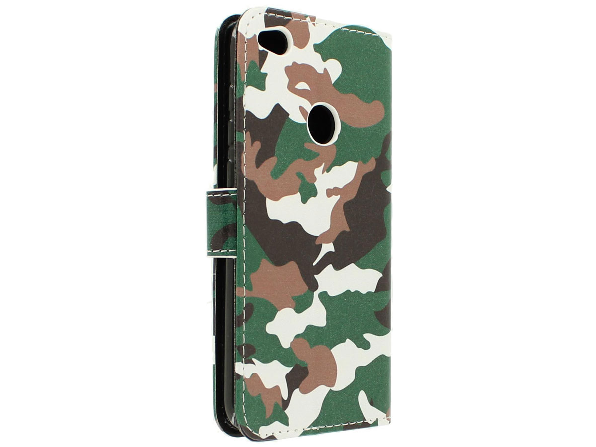 Camouflage Bookcase - Huawei P8 Lite 2017 hoesje