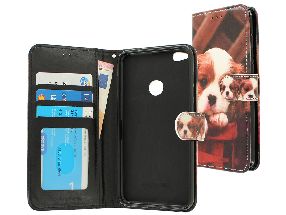 Puppy Dog Bookcase - Huawei P8 Lite 2017 hoesje